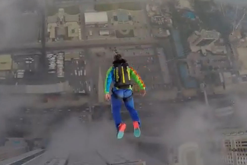 Insane BASE Jumping Off Dubai Tower Will Make You Dizzy (Very Very Dizzy)